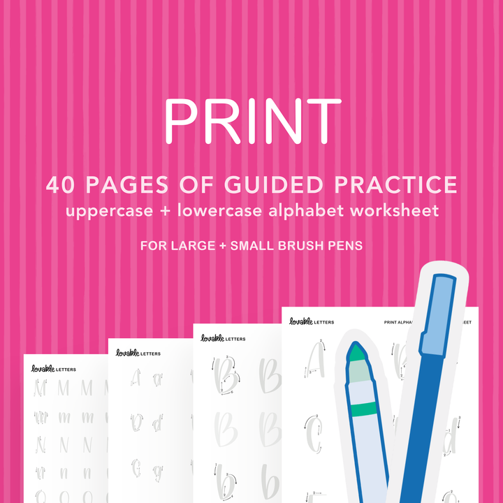 Print Alphabet Lettering Worksheet