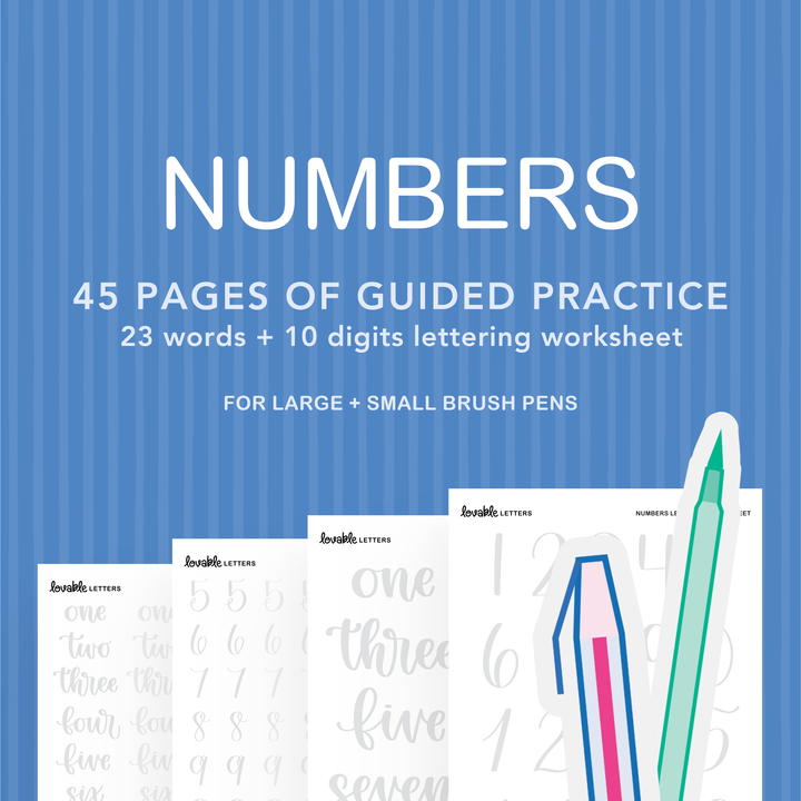 Numbers Lettering Worksheet