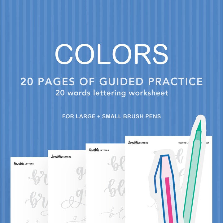 Colors Lettering Worksheet