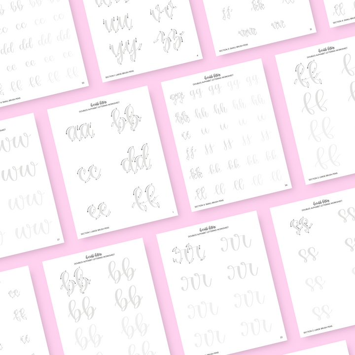 Doubles Alphabet Lettering Worksheet