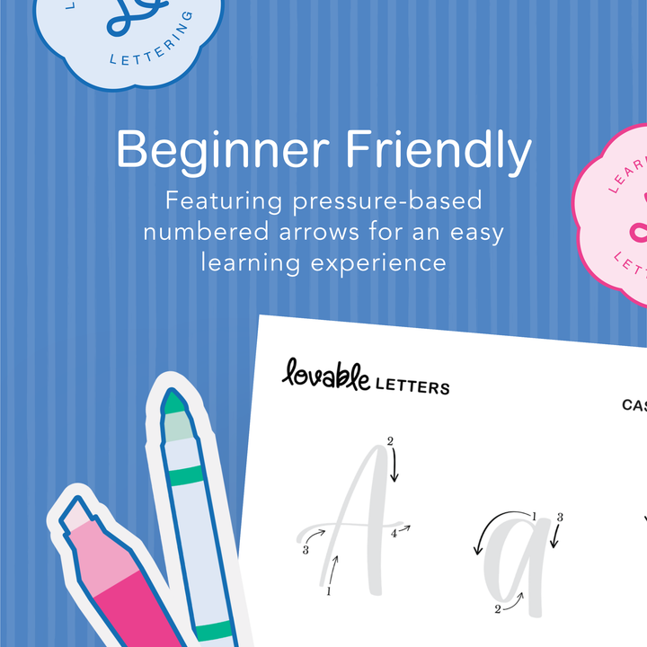 Casual Alphabet Lettering Worksheet