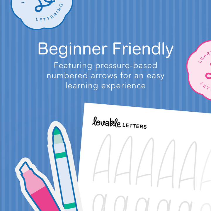 Narrow Handwriting Alphabet Lettering Worksheet