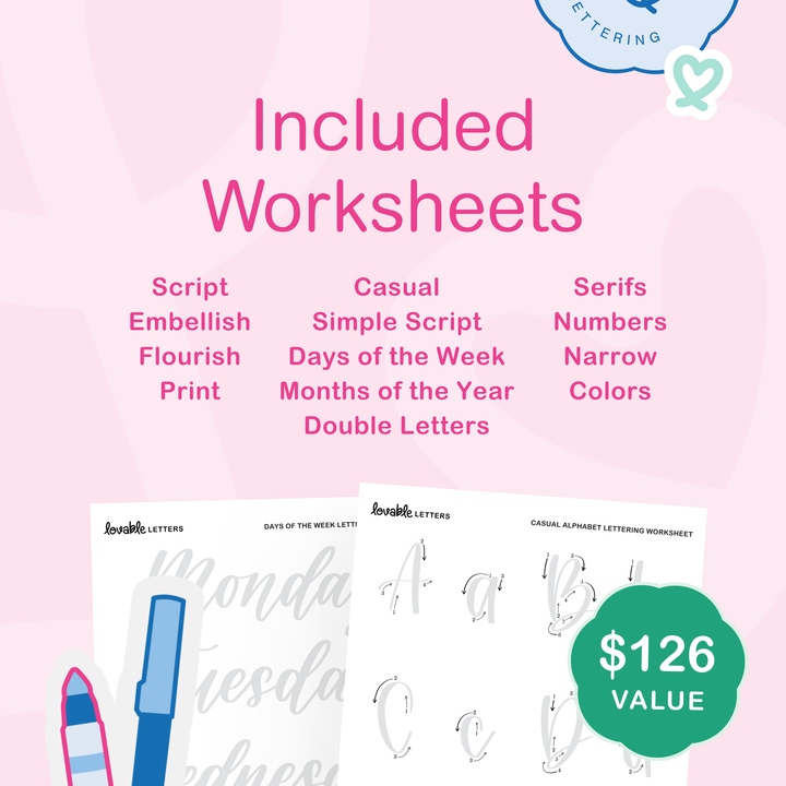 Ultimate Lettering Worksheet Bundle