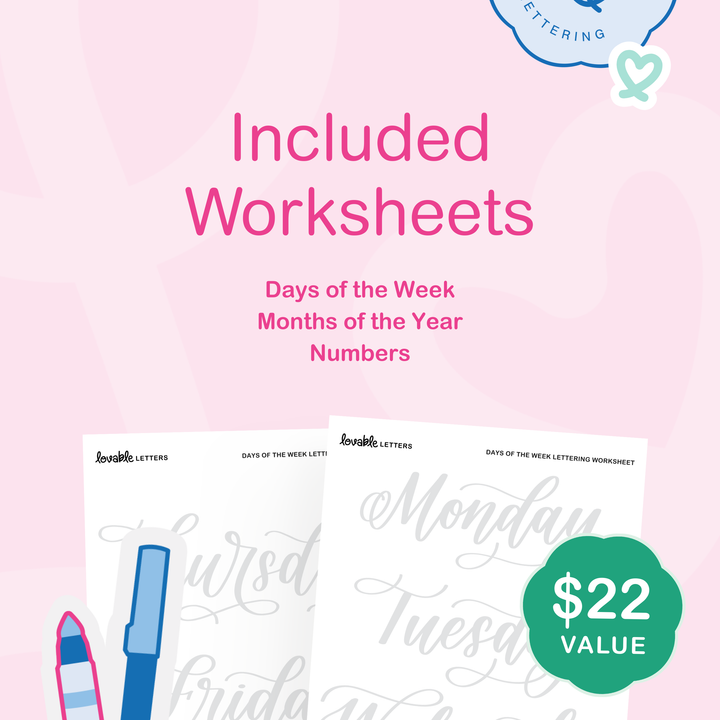 Planning Lettering Worksheet Bundle