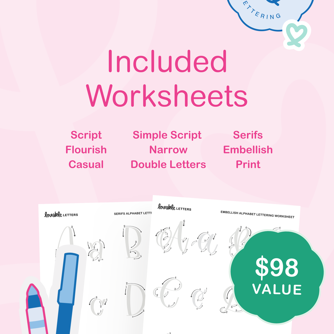 Alphabet Lettering Worksheet Bundle