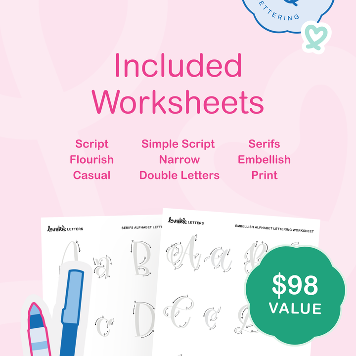 Alphabet Lettering Worksheet Bundle