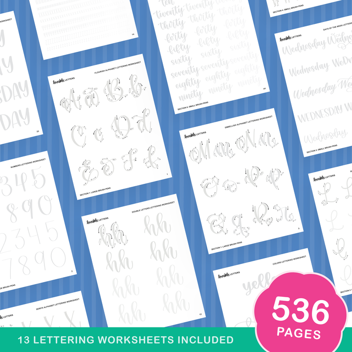 Lay Day Lettering Ultimate Lettering Worksheet Bundle – Shop Lovable Letters