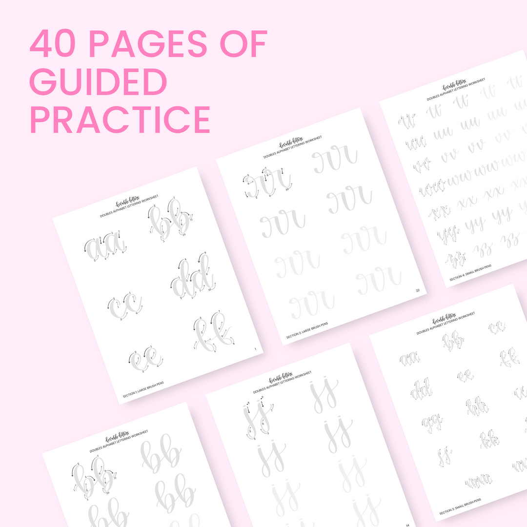 Doubles Alphabet Lettering Worksheet