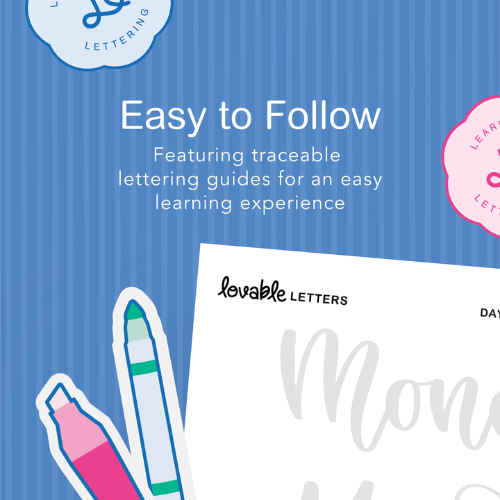 Planning Lettering Worksheet Bundle – Shop Lovable Letters