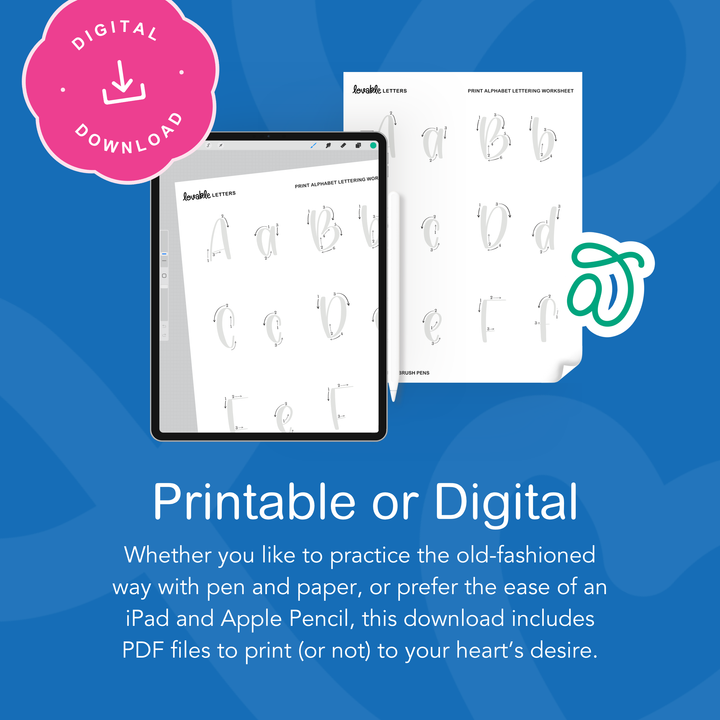 Print Alphabet Lettering Worksheet