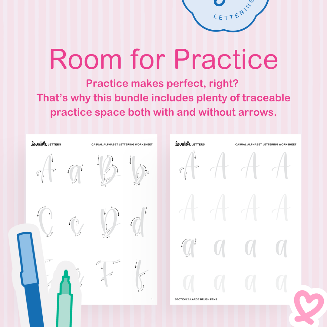 Alphabet Lettering Worksheet Bundle