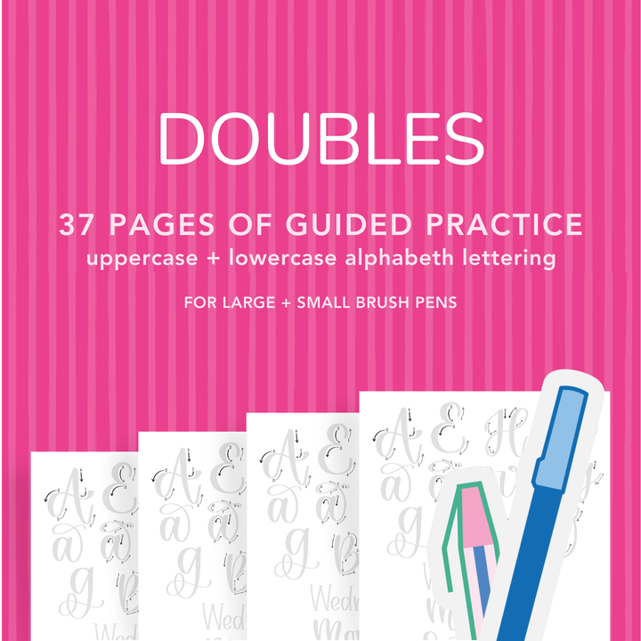 Doubles Alphabet Lettering Worksheet